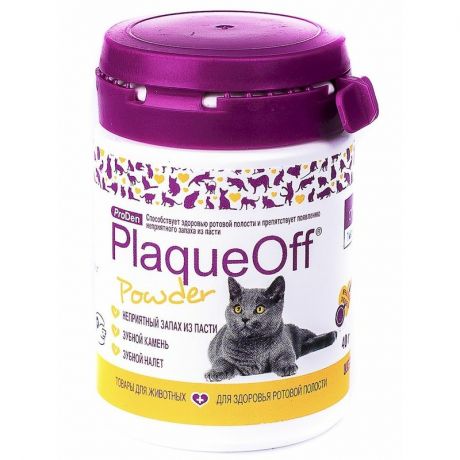 ProDen ProDen PlaqueOff кормовая добавка для профилактики зубного камня у кошек, 40 г
