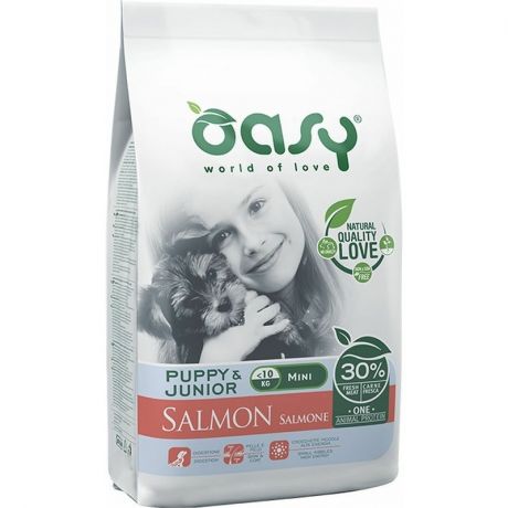 OASY Oasy Dry OAP Puppy & Junior Small / Mini Breed Professional Монопротеин сухой корм для щенков и юниоров мелких и миниатюрных пород с лососем