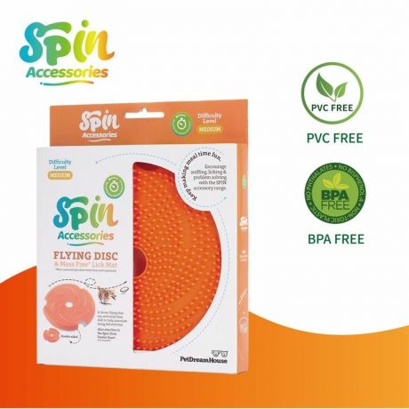 PetDreamHouse PetDreamHouse Spin Accessories - Lick Flying Disc Orange Аксессуар Диск летающий для интерактивной системы кормления Спин, оранжевый - 1,9 л