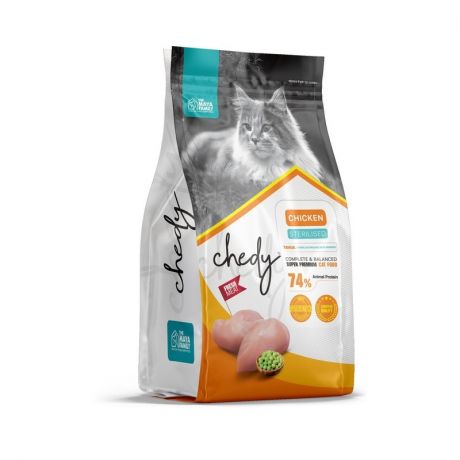 CHEDY Chedy Sterilised полнорационный сухой корм для стерилизованных кошек с курицей - 5 кг