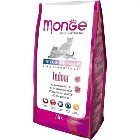 Monge Сухой корм Monge Cat Indoor для кошек постоянно живущих в помещении - 1,5 кг