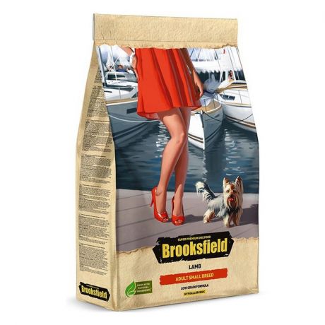Brooksfield Brooksfield Adult Dog Small Breed полнорационный сухой корм для собак мелких пород, с ягненком и рисом - 1,5 кг