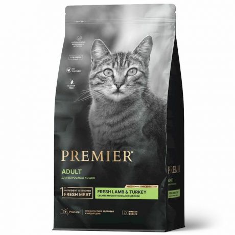 Premier Premier Cat Lamb&Turkey Adult сухой корм для кошек с ягненком и индейкой - 400 г