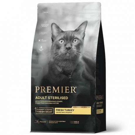 Premier Premier Cat Turkey Sterilised сухой корм для кошек с индейкой