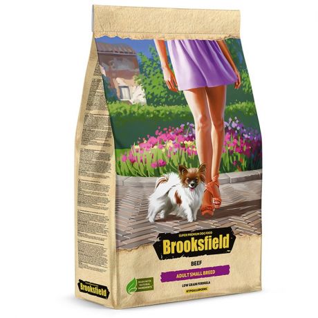 Brooksfield Brooksfield Adult Dog Small Breed полнорационный сухой корм для собак мелких пород, с говядиной и рисом - 1,5 кг