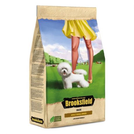 Brooksfield Brooksfield Adult Dog Small Breed полнорационный сухой корм для собак мелких пород, с уткой и рисом - 1,5 кг