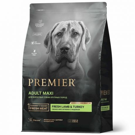 Premier Premier Dog Lamb&Turkey Adult Maxi сухой корм для собак крупных пород с ягненком и индейкой