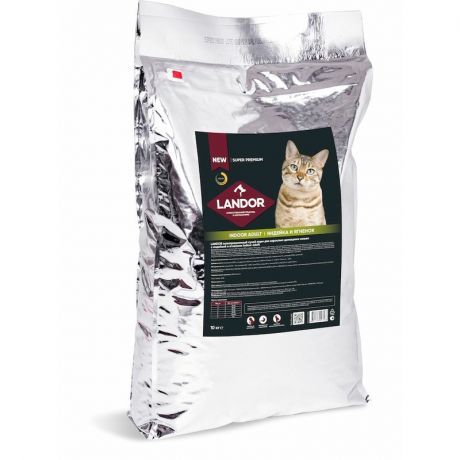 LANDOR Landor сухой корм для взрослых домашних кошек, с индейкой и ягненком