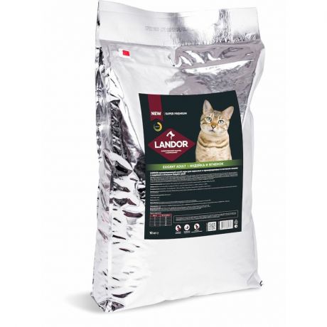 LANDOR Landor сухой корм для взрослых и привередливых в питании кошек, с индейкой и ягненком