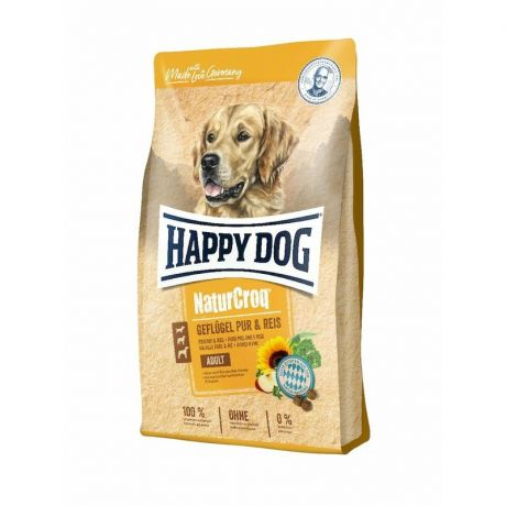 HAPPY DOG Happy Dog NaturCroq Bird & Rice полнорационный сухой корм для собак, с птицей и рисом - 15 кг