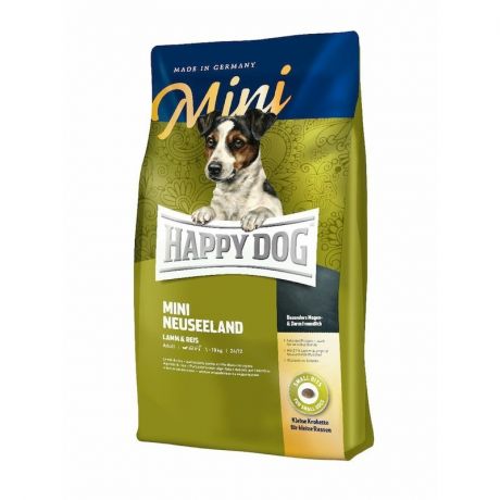 HAPPY DOG Happy Dog Supreme Mini Neuseeland полнорационный сухой корм для собак мелких пород с чувствительным пищеварением, с ягненком и рисом