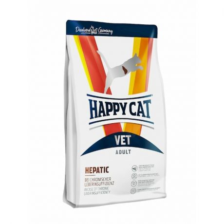 HAPPY CAT Happy Cat Vet Diet Hepatic полнорационный сухой корм для кошек при заболеваниях печени, диетический - 1 кг