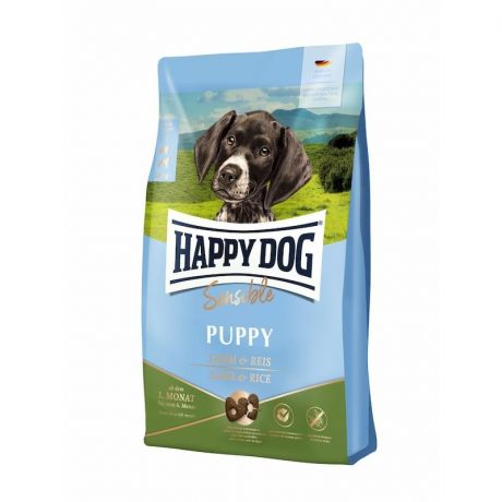 HAPPY DOG Happy Dog Sensible Puppy Lamb & Rice полнорационный сухой корм для щенков средних и крупных пород до 7 месяцев, с ягненком и рисом - 10 кг