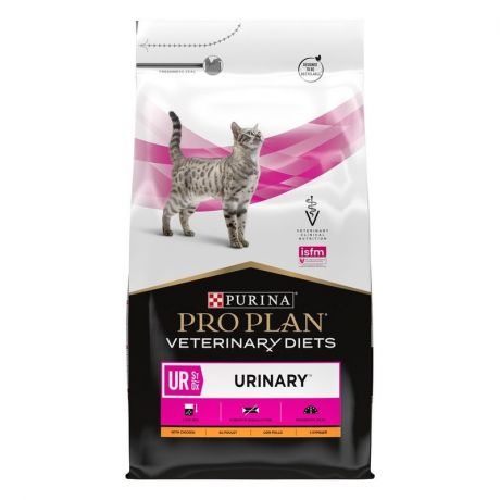 PRO PLAN Pro Plan Veterinary Diets UR St/Ox Urinary полнорационный сухой корм для кошек, диетический, при болезни нижних отделов мочевыводящих путей, c курицей