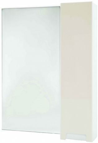 Зеркальный шкаф 58х80 см бежевый глянец/белый глянец R Bellezza Пегас 4610409001070