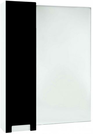 Зеркальный шкаф 58х80 см черный глянец/белый глянец L Bellezza Пегас 4610409002046