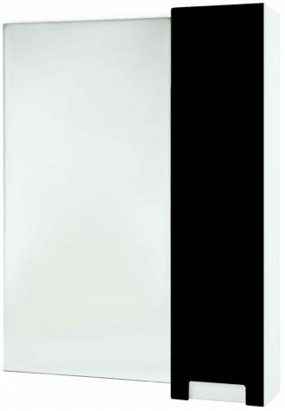 Зеркальный шкаф 68х80 см черный глянец/белый глянец R Bellezza Пегас 4610411001044