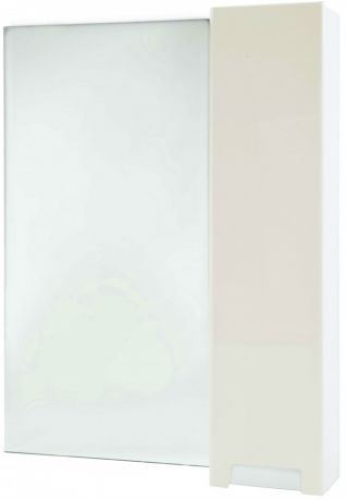 Зеркальный шкаф 68х80 см бежевый глянец/белый глянец R Bellezza Пегас 4610411001075