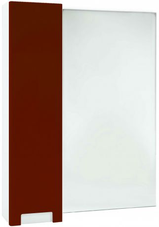Зеркальный шкаф 68х80 см красный глянец/белый глянец L Bellezza Пегас 4610411002034