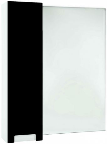 Зеркальный шкаф 78х80 см черный глянец/белый глянец L Bellezza Пегас 4610413002049