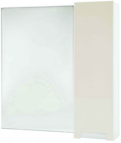 Зеркальный шкаф 88х80 см бежевый глянец/белый глянец R Bellezza Пегас 4610415001071