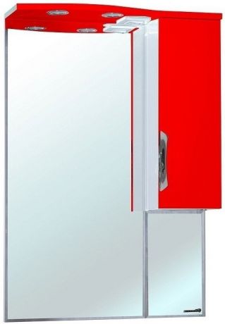 Зеркальный шкаф 65х100 см красный глянец/белый глянец R Bellezza Лагуна 4612110001035