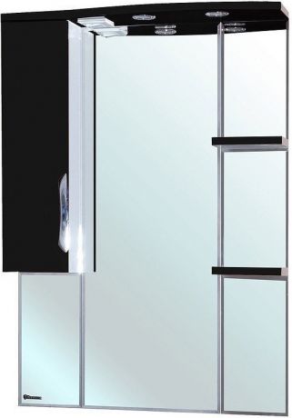 Зеркальный шкаф 75х100 см черный глянец/белый глянец L Bellezza Лагуна 4612112002047