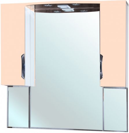 Зеркальный шкаф 101х100 см бежевый глянец/белый глянец Bellezza Лагуна 4612118000078