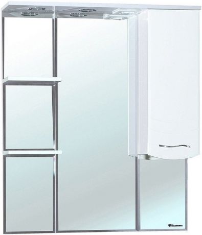 Зеркальный шкаф 83х100 см белый глянец R Bellezza Мари 4612914001019
