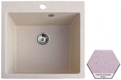 Кухонная мойка AquaGranitEx светло-розовый M-31(311)