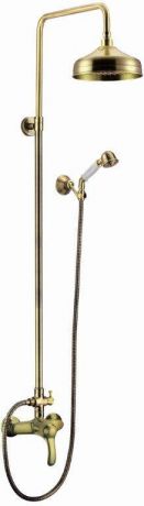 Душевая колонна со смесителем, верхним и ручным душем бронза, ручки бронза Cezares Lira LIRA-M-CD-02