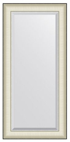 Зеркало 54х114 см белая кожа с хромом Evoform Exclusive BY 7453