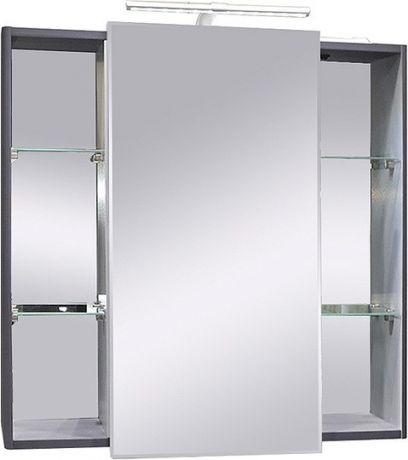 Зеркальный шкаф 79,2х76,5 см графит матовый Caprigo Accord 2231-TP810