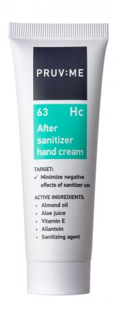 PRUV:ME Hc 63 After-Sanitizer Hand Cream