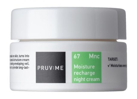 PRUV:ME Mnc 67 Moisture Recharge Night Cream