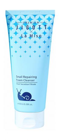 Premium Jigott&La Miso Snail Repairing Foam Cleanser