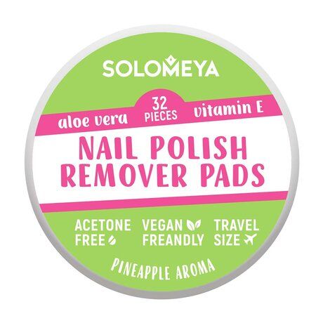 Solomeya Nail Polish Remover Pads Acetone Free