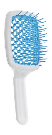 Janeke Curvy M Hair Brush White Blue