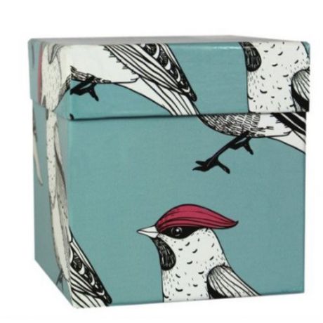 Коробка подарочная "Птица с малиновым гребешком", 21 х 14 х 8 см