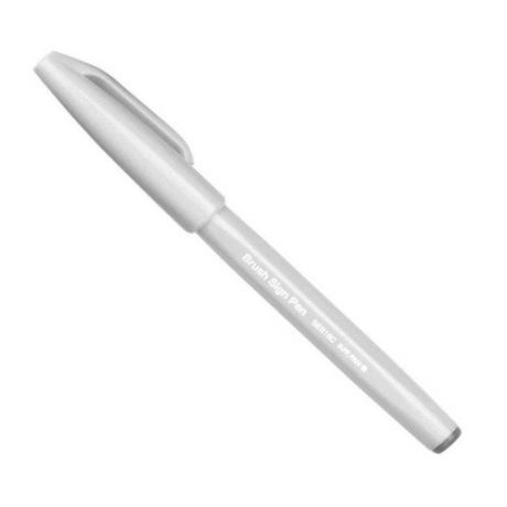 Фломастер-кисть Pentel "Touch Brush Sign Pen", светло-серый