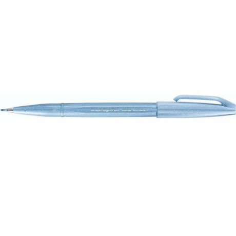 Фломастер-кисть Pentel "Touch Brush Sign Pen", серо-голубой