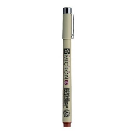 Ручка капиллярная Sakura Pigma Micron 0.45 мм, цвет чернил: коричневый