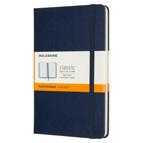 Блокнот Moleskine Classic Medium, 115 х 180 мм, 208 страниц, линейка, твердая обложка, синий