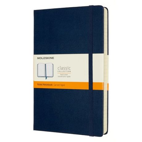 Блокнот Moleskine Classic Expanded Large, 130 х 210 мм, 400 страниц, линейка, твердая обложка, синий сапфир