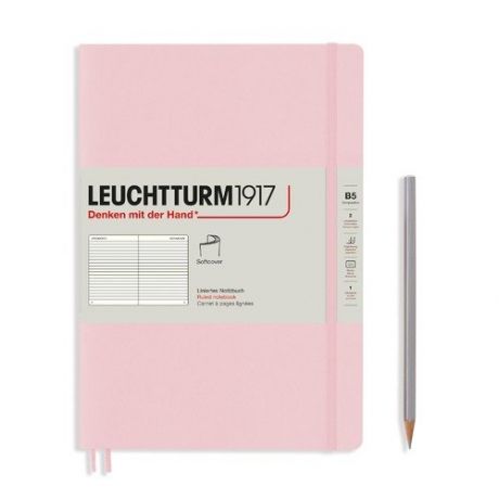 Записная книжка Leuchtturm Composition В5, в линейку, розовая, 123 страниц, мягкая обложка