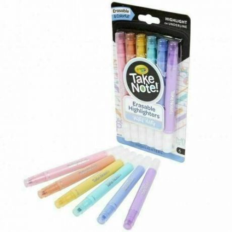 Набор стираемых фломастеров пастельных цветов Crayola Take Note, 6 штук