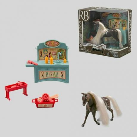 Игровой набор Lanard Royal Breeds с лошадкой Silver Bay, 9,5 см