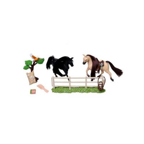 Игровой набор Lanard Royal Breeds, 2 лошади в комплекте (Вороная и Соловая)
