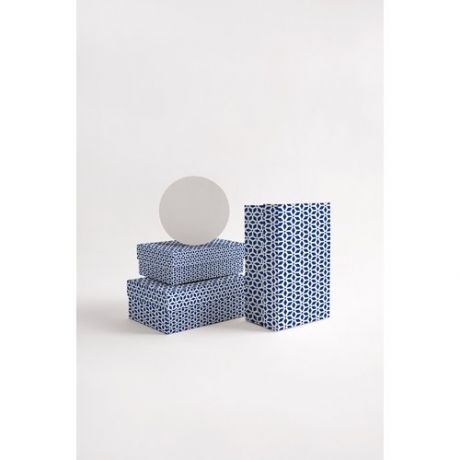Подарочная коробка Symbol Синий куб 3D, 23 х 16 х 10 см