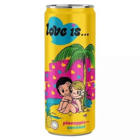 Газированный напиток Love Is Ананас-кокос, 330 мл